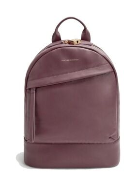 WANT Les Essentiels Plum Leather Backpack Mini Piper: 9.5" W × 12" H × 4.25" D.
